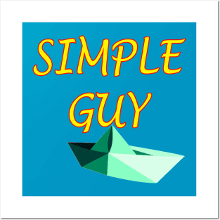 simple guy tee shirt Posters and Art